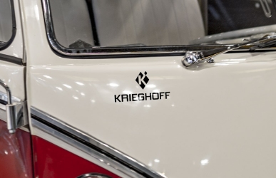 Aufkleber / langfristige Klebefolie (z.B. Auto, Fenster), Krieghoff-Logo (10x5,16cm) schwarz, matt