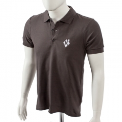 Casual Polo Shirt, Herren Grau | XL