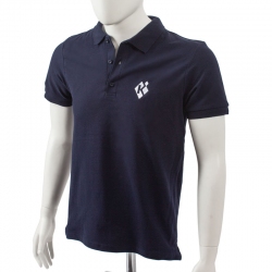 Casual Polo Shirt, Men Navy | L