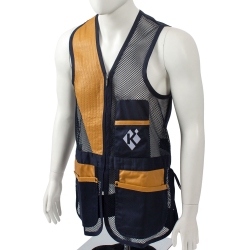 Schießweste Trap "London II" Leder, marine Links | 58 (XL)