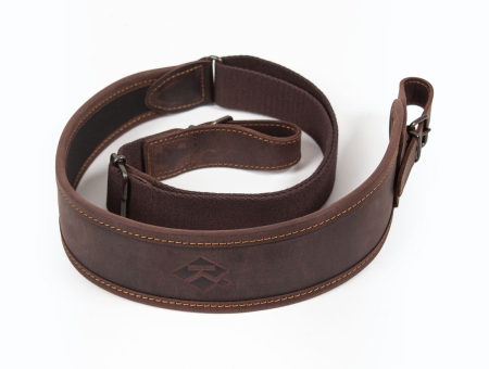 Gewehrtragegurt Leder, braun 