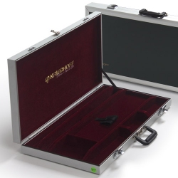 Waffenkoffer Aluminium, für eine Jagdwaffe mit Wechsellauf und zwei Zielfernrohren 