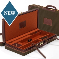 Luxuriöser Waffenkoffer aus Leder, Jagdwaffen 