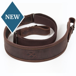 Gewehrtragegurt Leder, braun 