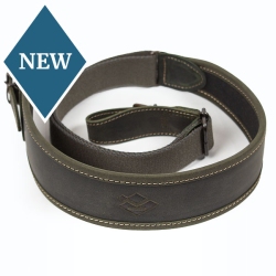 Gewehrtragegurt Leder, grün 